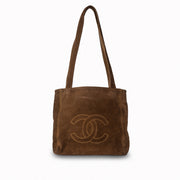 Chanel 1997-1999 Brown Suede Tote