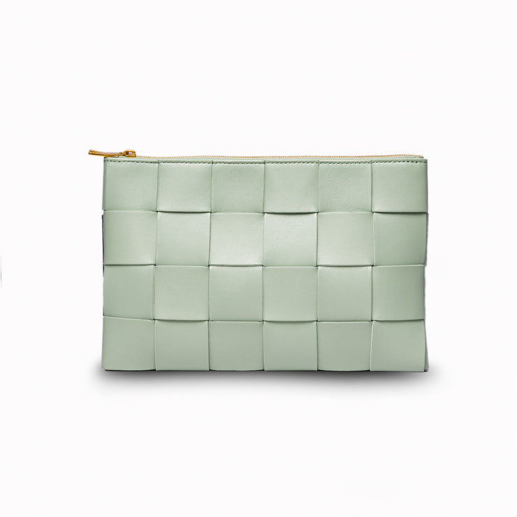 Bottega Clutch in Mint Green