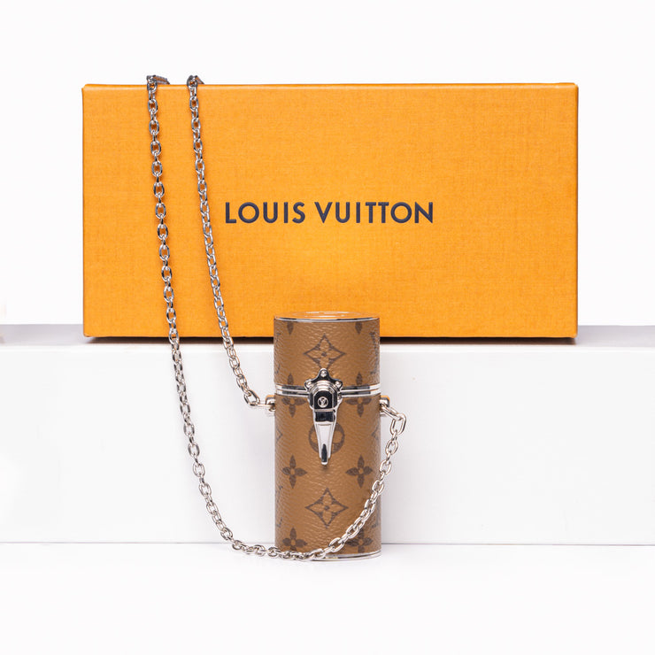 Louis Vuitton Reverse Monogram Chain Lipstick Case