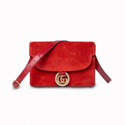 Gucci Torchon GG Ring Shoulder Bag in New Cherry Red