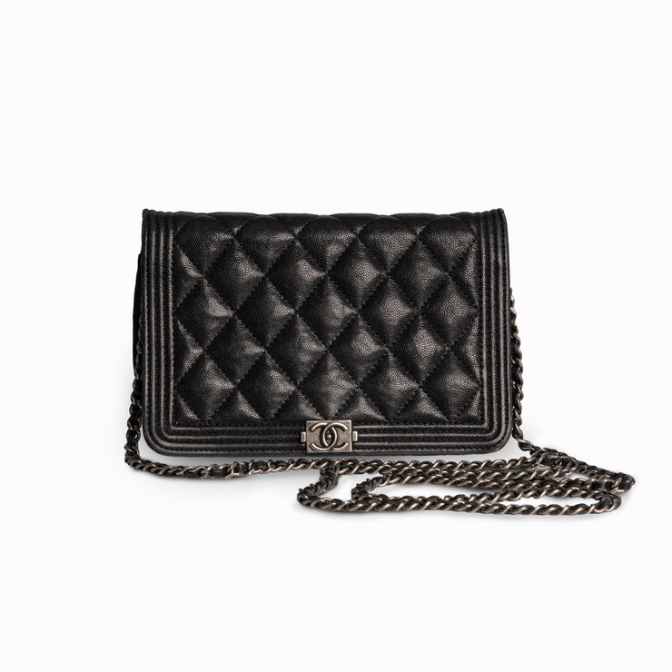 Chanel Boy Wallet On Chain (WOC) in Black