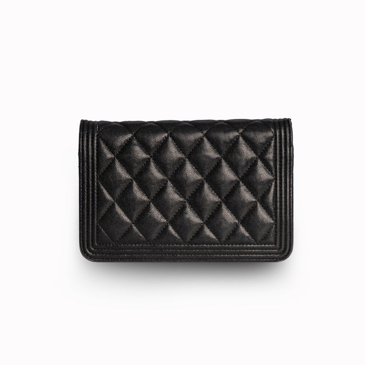 Chanel Boy Wallet On Chain (WOC) in Black