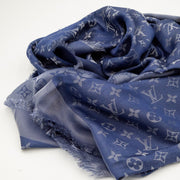 Louis Vuitton Silk and Wool Shawl in blue