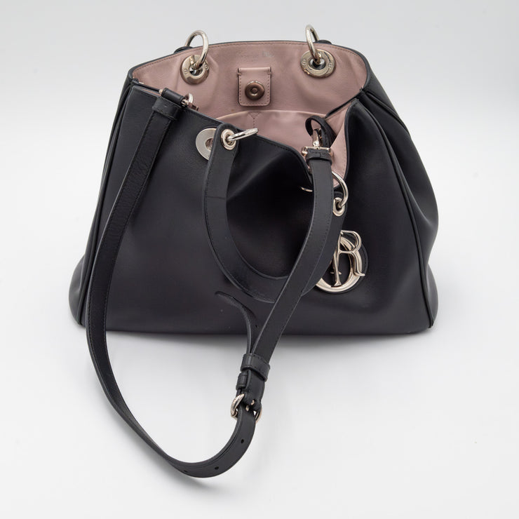 Christian Dior Dorissimo in Black Leather with pochette