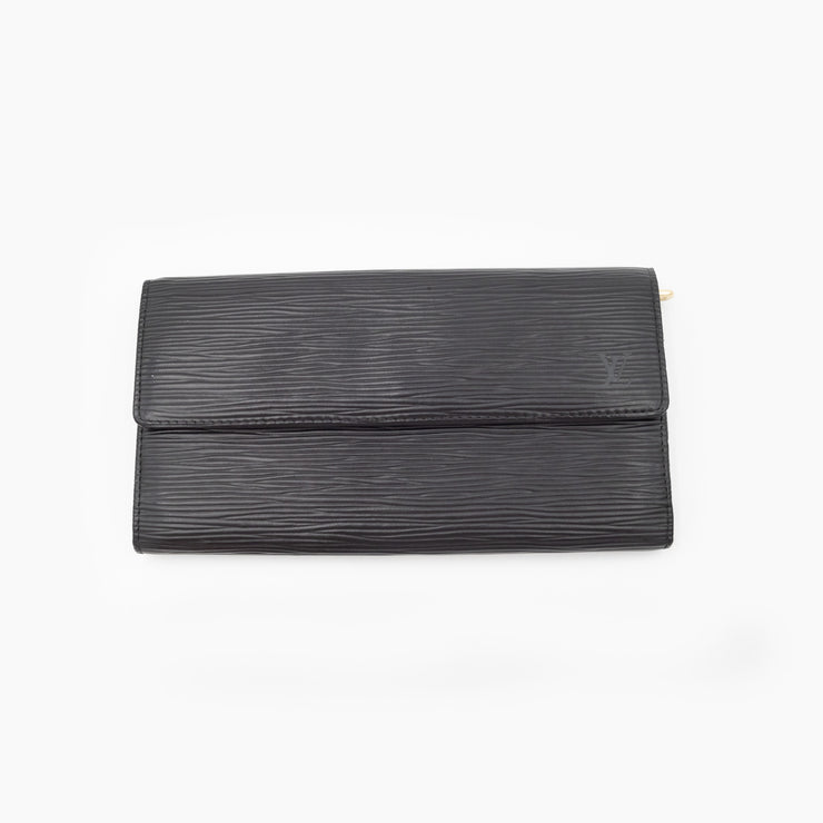 Louis Vuitton Epi Leather Sarah Wallet in black