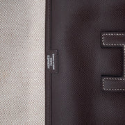 Hermes Epsom JIGE PM Clutch Bag in brown